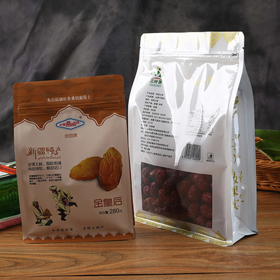 طباعة الحرارة الختم 280g الألومنيوم الرمز البريدي قفل الحقائب الحقيبة تغليف المواد الغذائية مع سحاب
