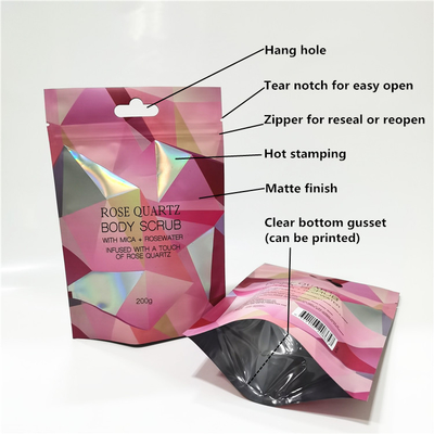 BRC 120mic Spice Packaging Pouch Zip Pouch Bags للخضروات
