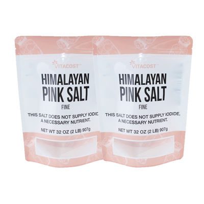 مصنع مخصص مطبوعة زيبر الوقوف الحقيبة أكياس مايلر 2 كجم ملح البحر التعبئة أكياس زيبلوك